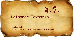 Meissner Tavaszka névjegykártya